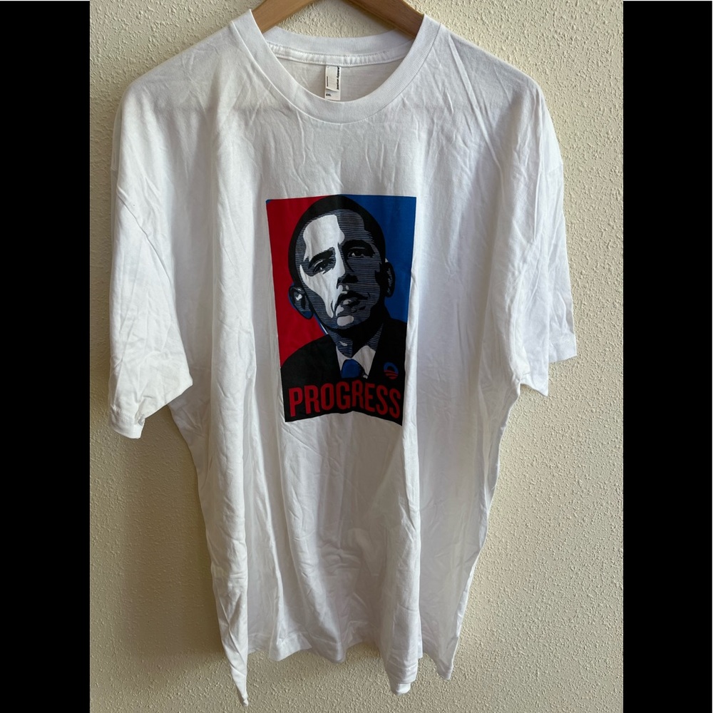 Obama “Progress” white tee ($5 or 2 items for $9)